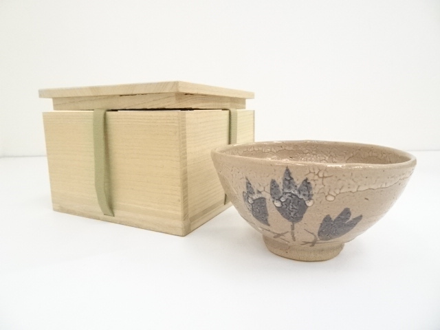 JAPANESE TEA CEREMONY E-KARATSU TEA BOWL CHAWAN / 